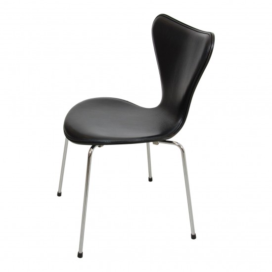 Arne Jacobsen syver stol Sort lacur Ask sort l der